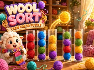 【Wool Sort: Yarn Color Puzzle】ゲームのサムネイル画像