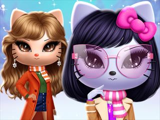 【Kitty Squad Winter Dress up】ゲームのサムネイル画像
