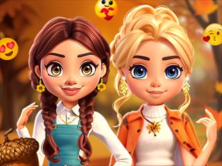 【Lovie Chics Fall Dress Up】ゲームのサムネイル画像
