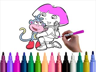 【Dora Coloring Fun Time】Thumbnail Image