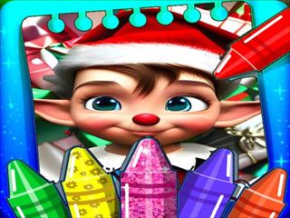 【Christmas Elves Coloring Game】Thumbnail Image
