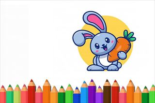 【Cute Rabbit Coloring Book】Thumbnail Image