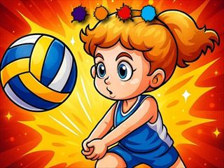 【Volleyball Fun Coloring】Thumbnail Image