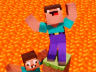 【Noob vs Pro But Floor is Lava Minecraft】Thumbnail Image