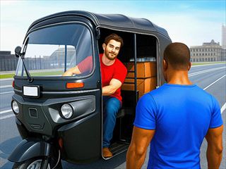 【City Tuk Tuk Rickshaw Game】Thumbnail Image