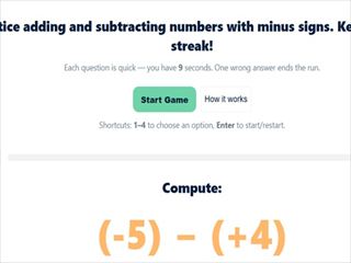 【Maths Quiz with Negative Numbers】Thumbnail Image