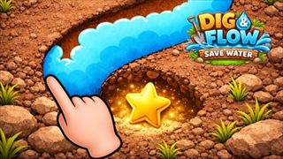 【Dig & Flow - Save Water】ゲームのサムネイル画像