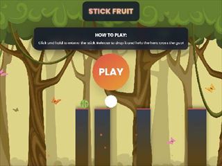 【Stick Fruit Arcade Game】ゲームのサムネイル画像