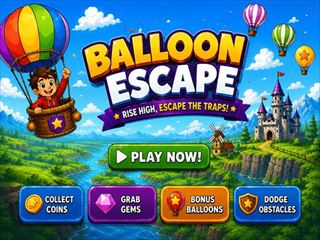 【Balloon Escape】無料オンライン ハイパーカジュアルゲーム