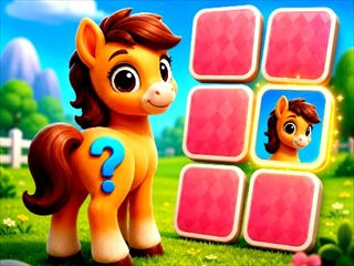【Cute Pony Memory Quest】無料オンライン 神経衰弱ゲーム