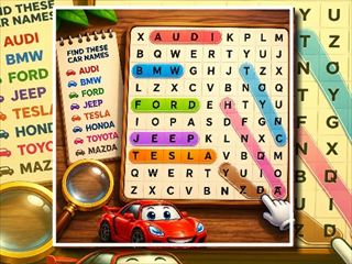 【Car Word Hunt】無料オンライン スキルゲーム
