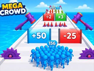 【Mega Crowd】無料オンライン ハイパーカジュアルゲーム