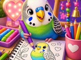 [BTS Budgie Coloring Book] 無料オンラインゲーム