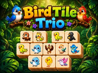 【Bird Tile Trio】無料オンライン 鳥ゲーム