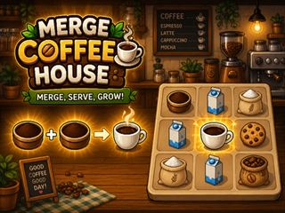 [Coffe Merge House] 無料オンラインゲーム