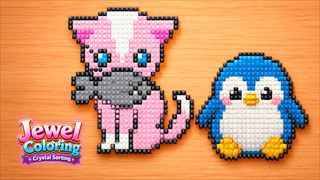 【Jewel Coloring: Crystal Sorting】Free 1プレイヤー Games