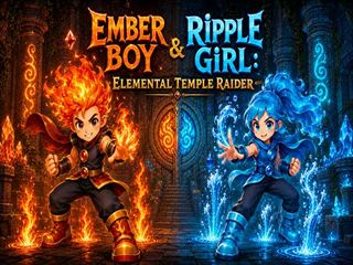 【Ember Boy and Ripple Girl】無料オンライン 2プレイヤーゲーム