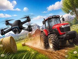【Drone vs Tractor Challenge】無料オンライン シミュレーションゲーム