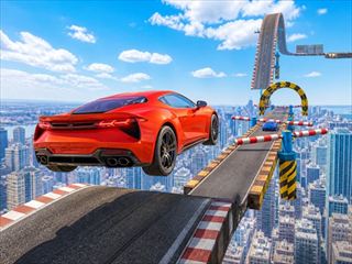 【Impossible Car Stunt Tracks】無料オンライン 車ゲーム