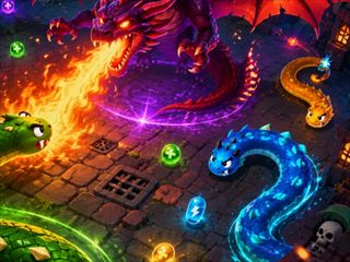 【Tailoff.io: Snake Dragon Arena】無料オンライン 1プレイヤー%ゲーム