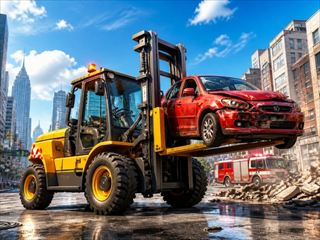 【City Rescue Forklift Simulator】Free 3D Games