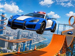 【Police Car Stunt Challenge】Free webgl Games