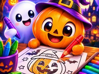 【Easy Halloween Coloring Quest】無料オンライン キッズゲーム