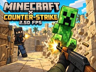 【Minecraft &times; Counter Strike: 2.5D FPS】無料オンライン CSGOゲーム